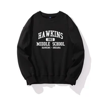 Cozy Long Sleeve Hoodie with Stranger Things Print Unisex Casual Sweatshirt Comfortable and Stylish for Relaxing or Daily Wear 1