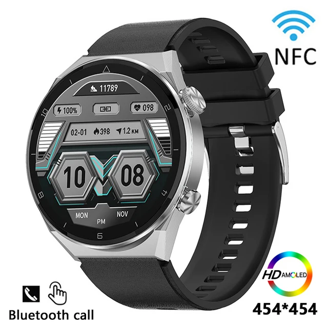 Foxbox Wireless Charging Watch For Men NFC Smartwatch AMOLED Smart