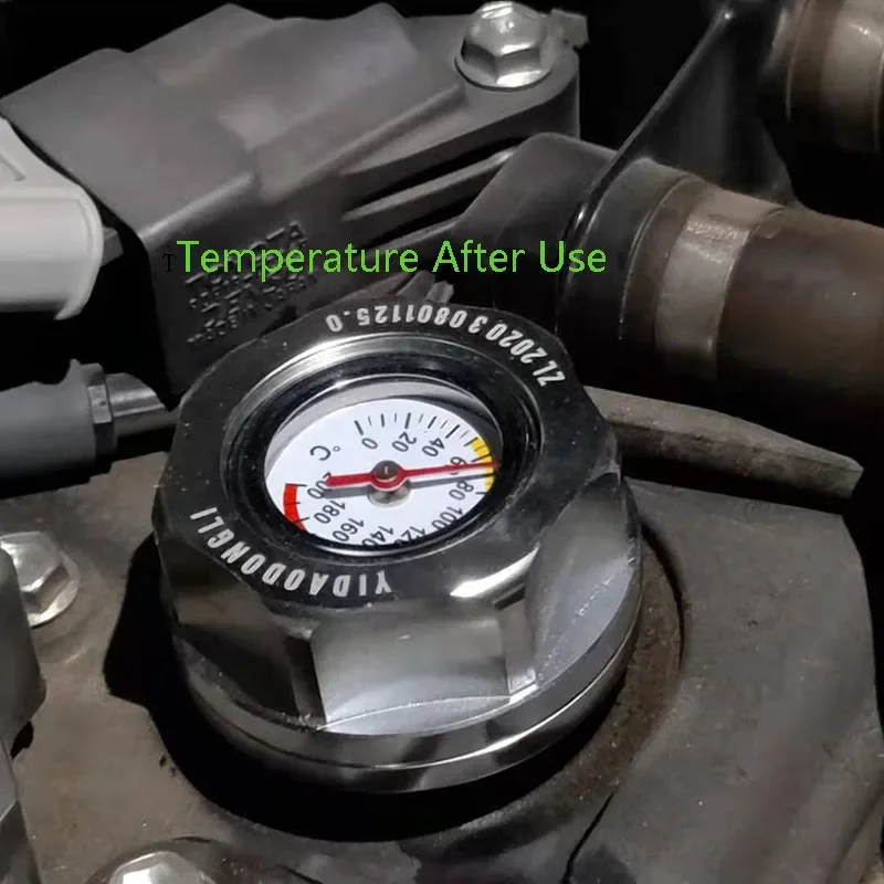 Aluminum Automobile Fuel Tank Cap Engine Oil Filler With Oil Temperature Gauge For Toyota Camry Corolla RAV4