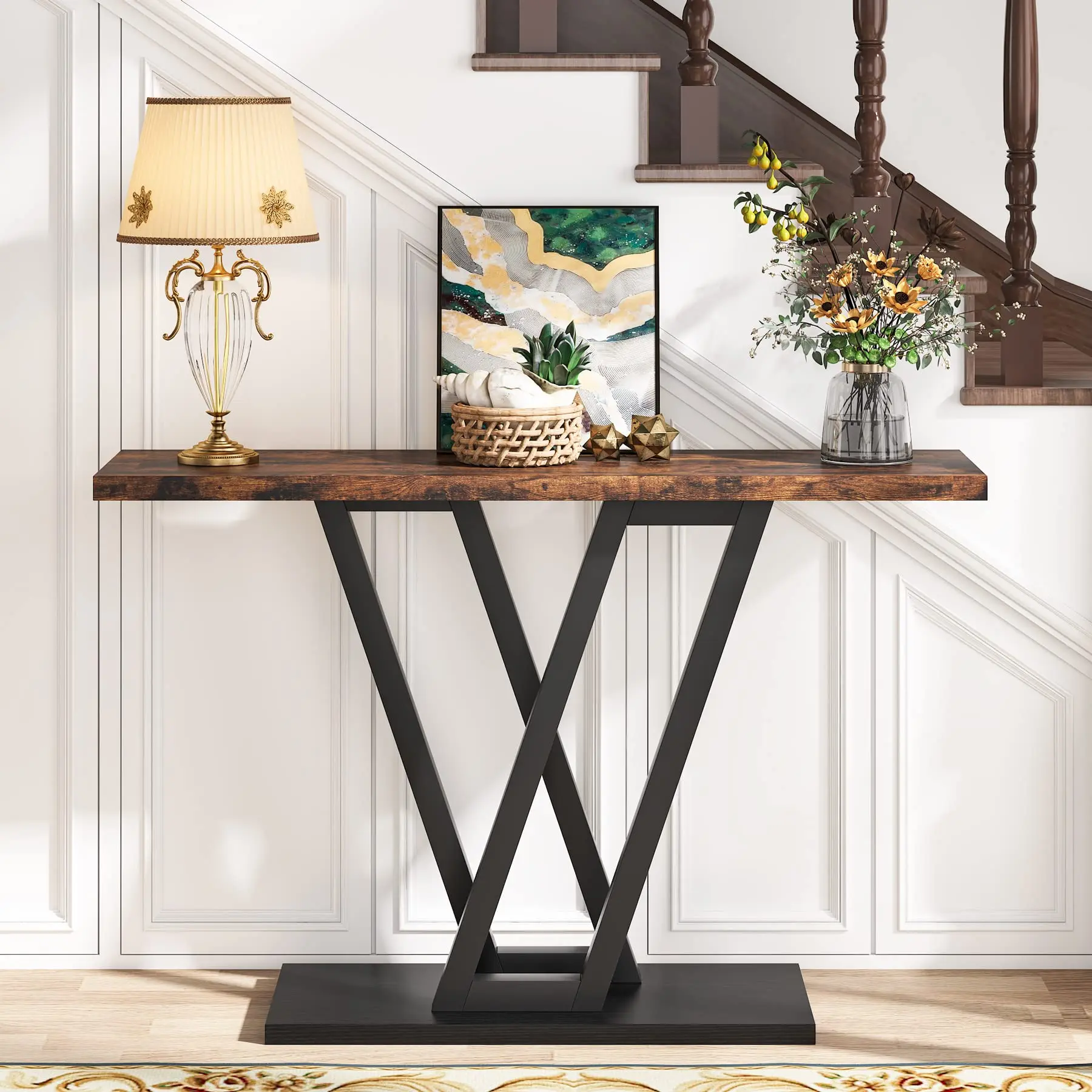 Tribesigns Console Tables Industrial Entryway Hallway Table