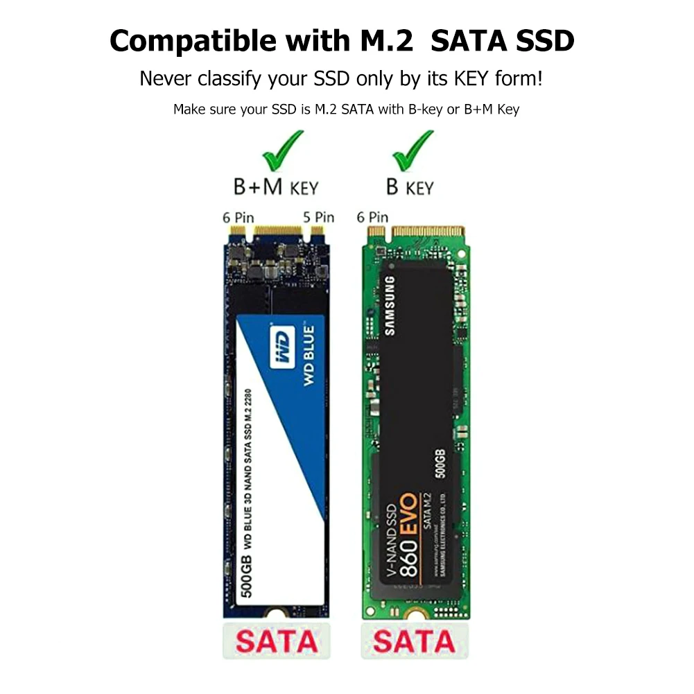 ޴ 6Gbps M.2 NGFF SATA  ϵ ũ ̽ 2230/2242/2260/2280 SSD ˷̴ ձ  ϵ ũ 