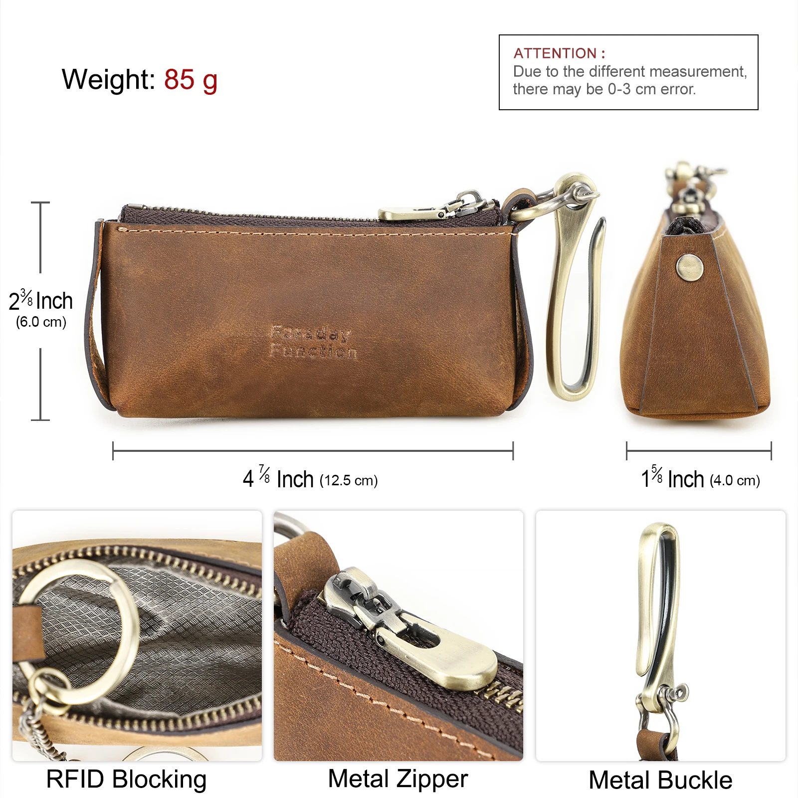 Faraday Pouch for Car Keys Faraday Bag Car RFID Signal Blocking Holder Key Fob Protector Anti-Theft Key Wallets key protector,key case,key holder,key purse