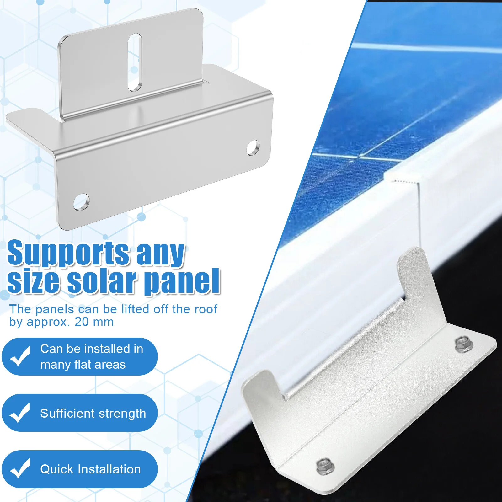 Buy 4Pcs/set Aluminum Solar Panel Mounting Brackets Fixing Tools Kit For RV Z Type At Affordable Prices - Free Shipping, Real Reviews With Photos - View #13