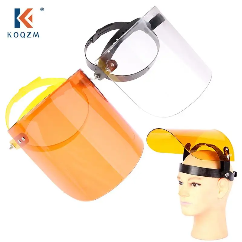 

1Pc Head-mounted Protection Mask Full Face Adjustable Face Shield Safety Anti-splash Mowing Protective Mask