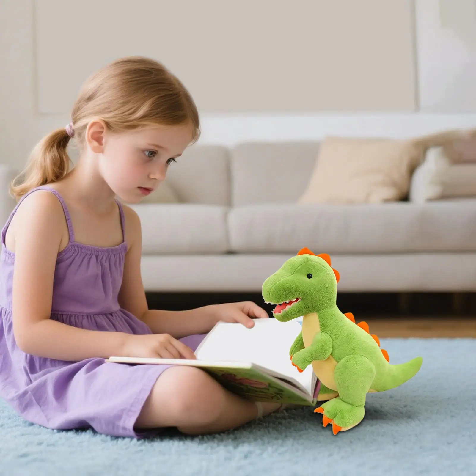 Stuffed Dinosaurs For Boys Soft Animal Cute Plush Children's Throw Pillow For Kids Boys Girls Baby Family Story Adventure