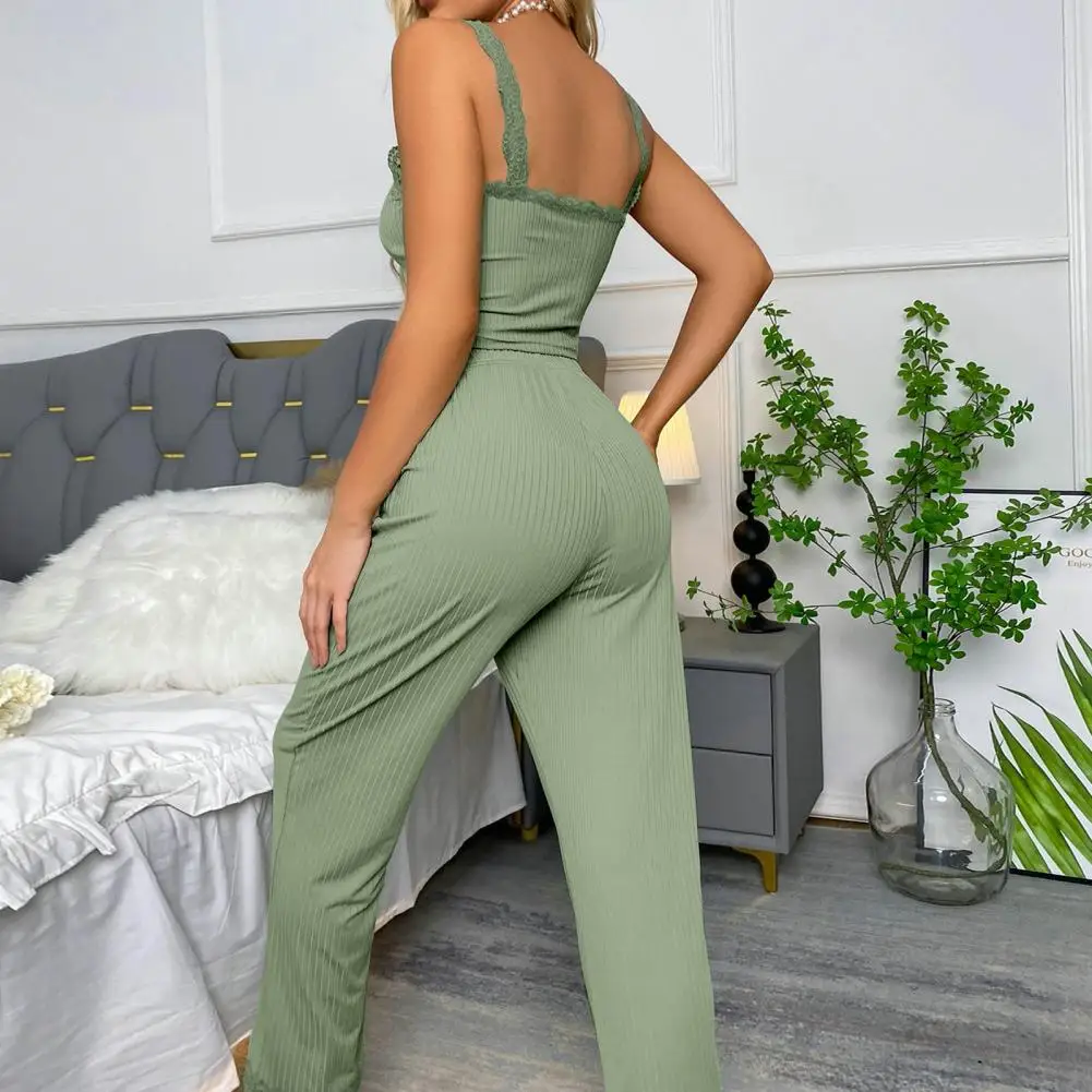 2 Pcs/Set Women Summer Pajamas Set Pants Top Suit women pajamas set women pajama suit