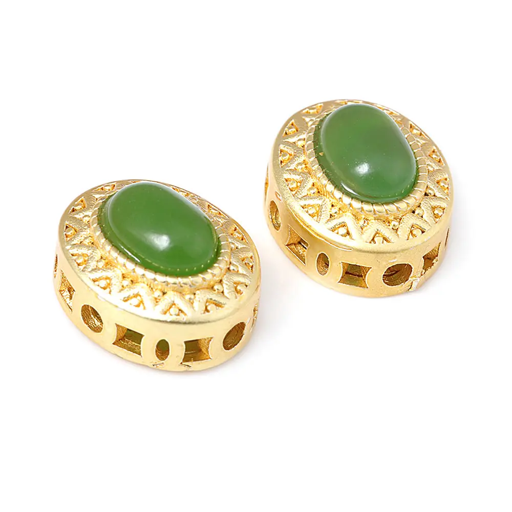 Pulseras de Cuentas Nepalesas Vintage Estilo 5PCS Brasso Dorado Mate Accesorios DIY para Hacer Joyería - details 64