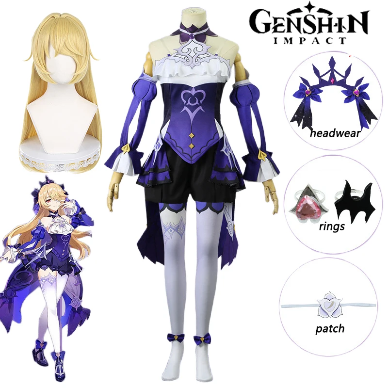 Genshin Impact Fischl Gothic Dress Cosplay Costume