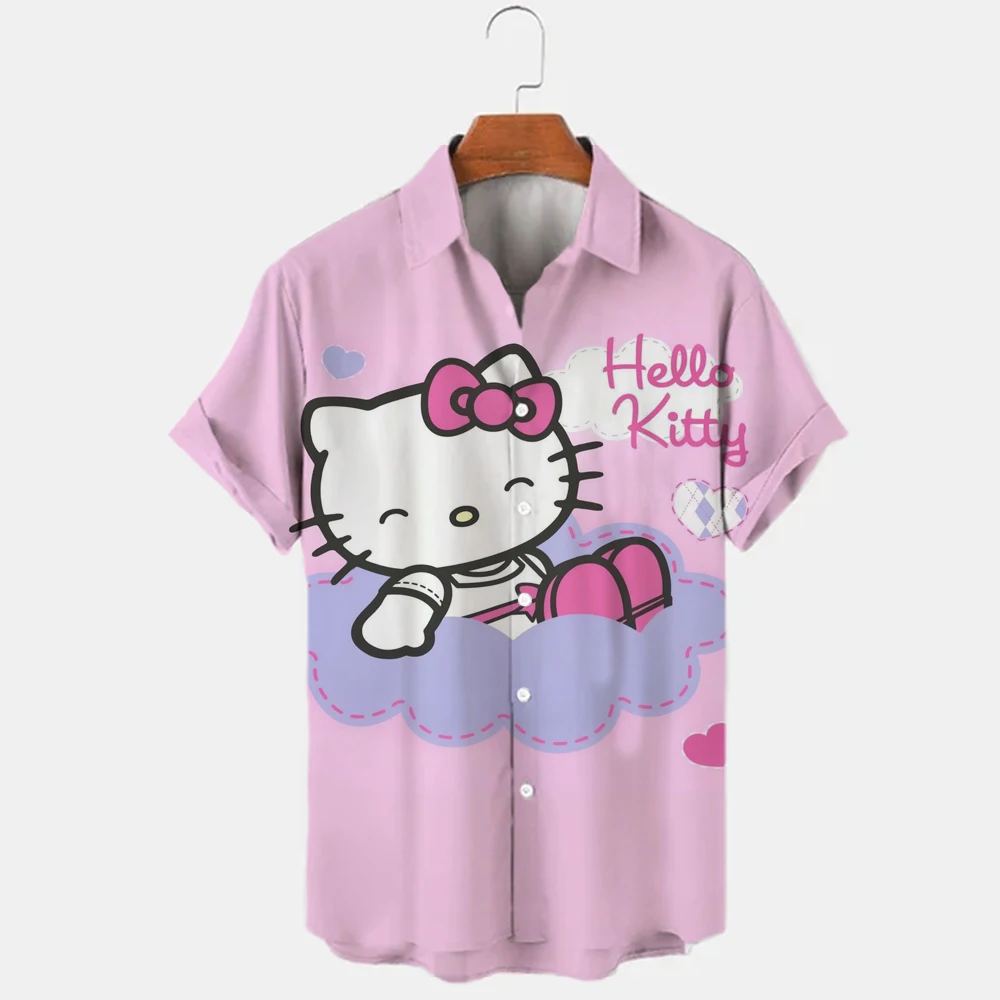 

Рубашка женская с коротким рукавом и пуговицами Hello Kitty
