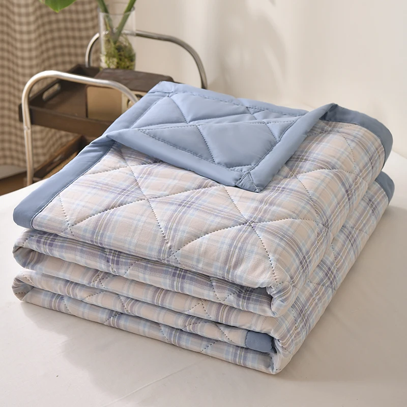 Summer Quilt Printed Checked Machine Washable