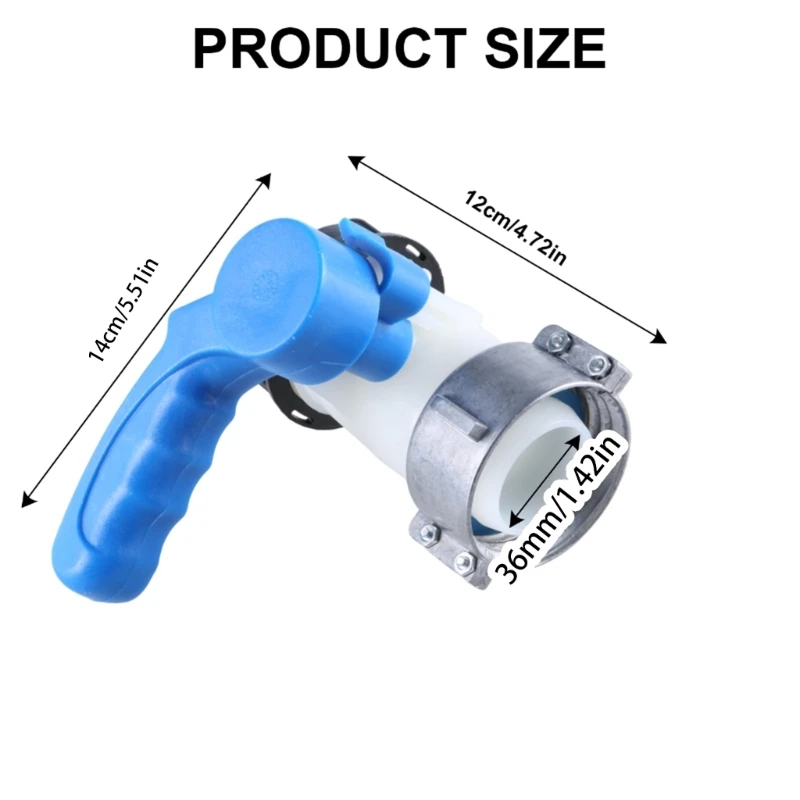 IBC Water Tanks Butterfly Valves Switches DN40 62mm Coarse Thread IBC Tanks Adapter