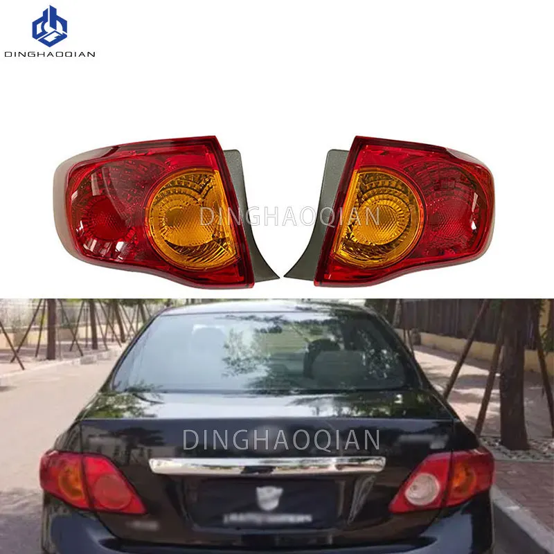 Tail Lights For Toyota Corolla Right Passenger Side Tail Light Brake Lamp For 2009-2010 Toyota Corolla - Outer Lens Red/Chrome Housing Chrome Housing Tail Light