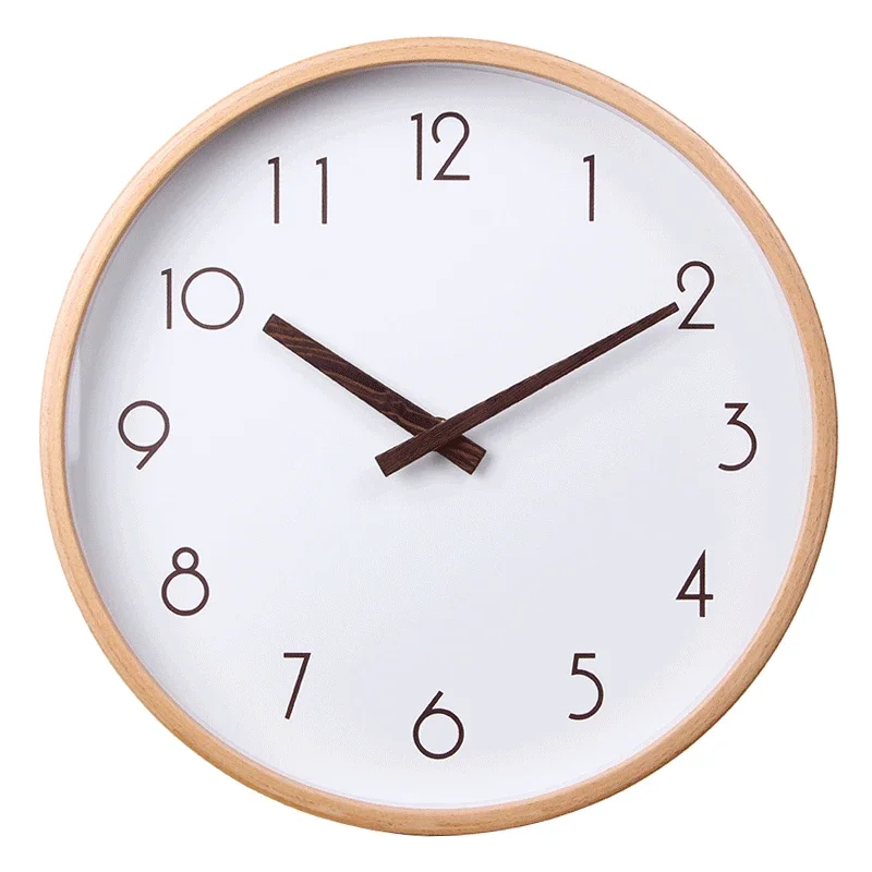 Round Wood Wall Clock H  