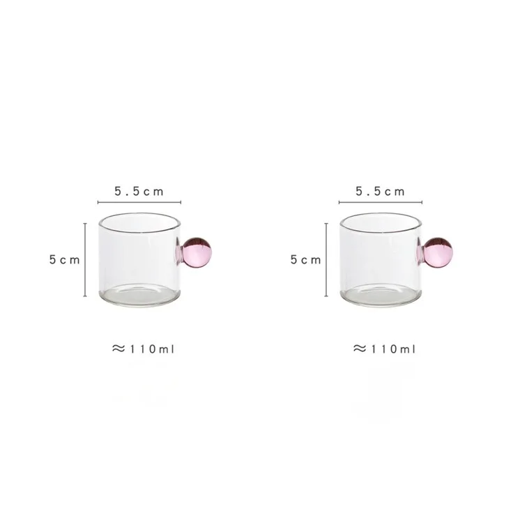 Espresso Coffee Cups 2PC Set 110ml Capacity