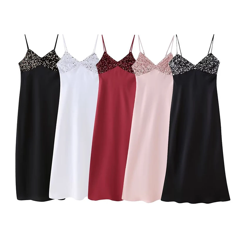 

Women's New Beaded Lingerie Style Dress