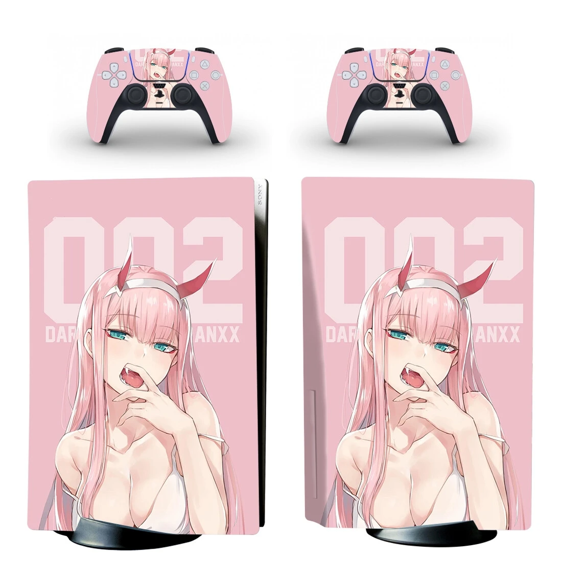 Anime Cute Girl Darling In The Franxx Ps5 Disc Skin Sticker Decalcomania Cover Per Console Controller Ps5 Disk Skin Sticker Vinile