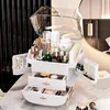 Cosmetic Storage Box Makeup Box Large Capacity Dustproof Desktop Drawer Make Up Drawer Container Jewelry Lipstick Boxs Organizer 3