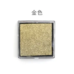 Vibrant Multicolor Oil - Based Ink Pads for Crafting and Decoration (Gold)