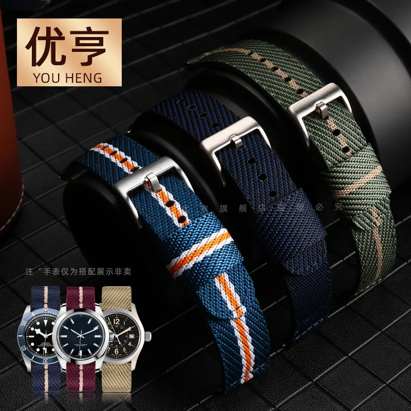 18 20 22 Cinturini In Nylon Da 24Mm Per Cinturino In Tessuto Seiko Rolex Omega Casio Tudor Accessori Per Bracciali Traspiranti