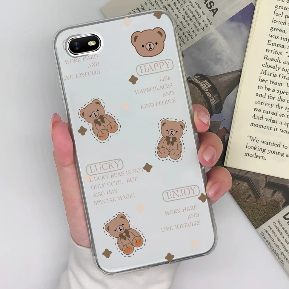 Cute Sweet Girl Transparent Soft Silicone Phone Case – 6.1 inches