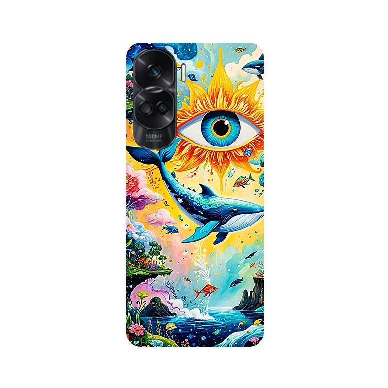 Wolf Painted Shockproof Soft Silicone Phone Case