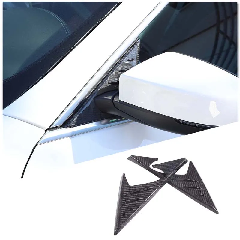 

For 2014-2022 Maserati Ghibli/Quetroporte real carbon fiber car front window A-pillar rearview mirror triangle cover accessories