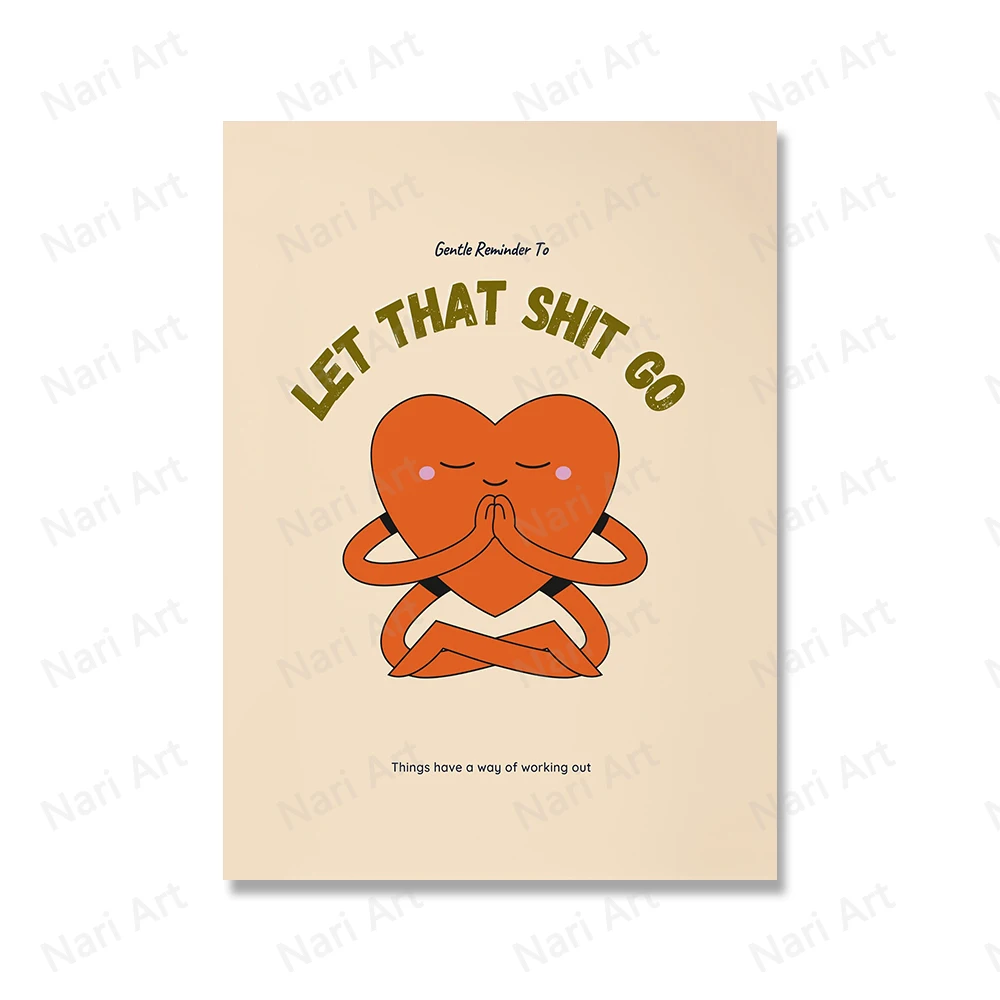 a poster with a heart and text