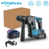 WOYOFADA Brushless Electric Hammer Drill Multifunctional Rotary Cordless Rechargeable Power Tools For Makita 18V Battery 1