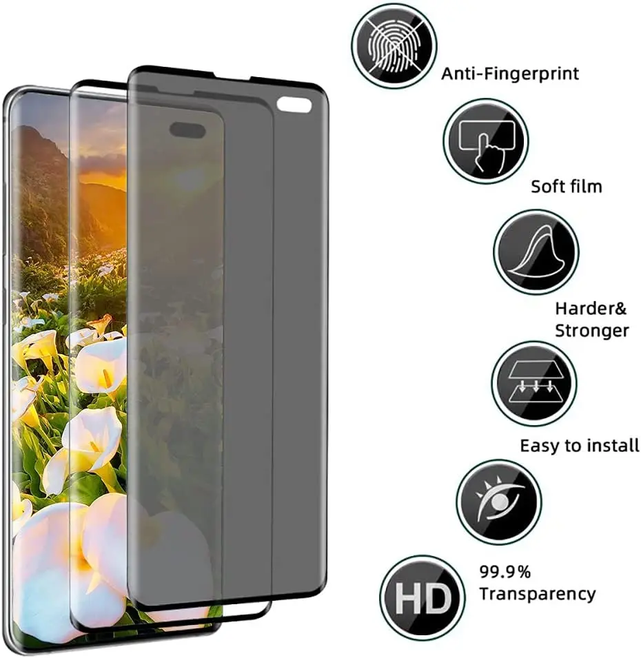 [2 Pack] Galaxy S10 Plus Screen Protector,HD Tempered Glass Film  For Samsung Galaxy S10 Plus/S10+ (6.4 lnch)