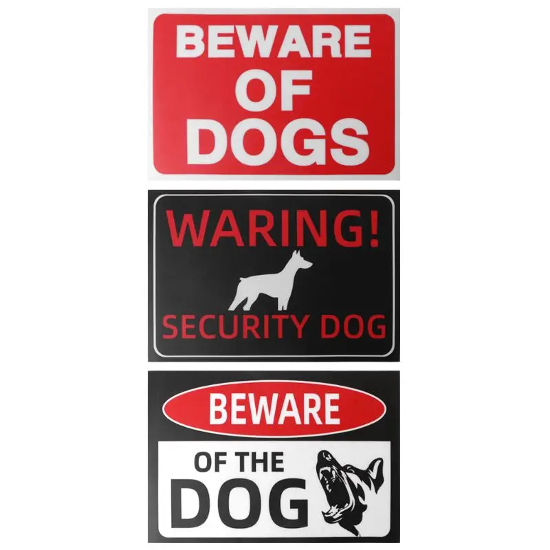 ‚Beware Of The Dog‘ Warnaufkleber Aus Vinyl – 100x150 Mm, Wasserfest, Leicht Anzubringen