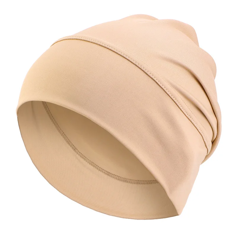Ramadan Einfarbig Frauen Muslimischen Hijab Caps Wrap Kopf Weiche Elastische Turban Motorhaube Chemo Kappe Kopfschmuck Tragbare – Detail 14