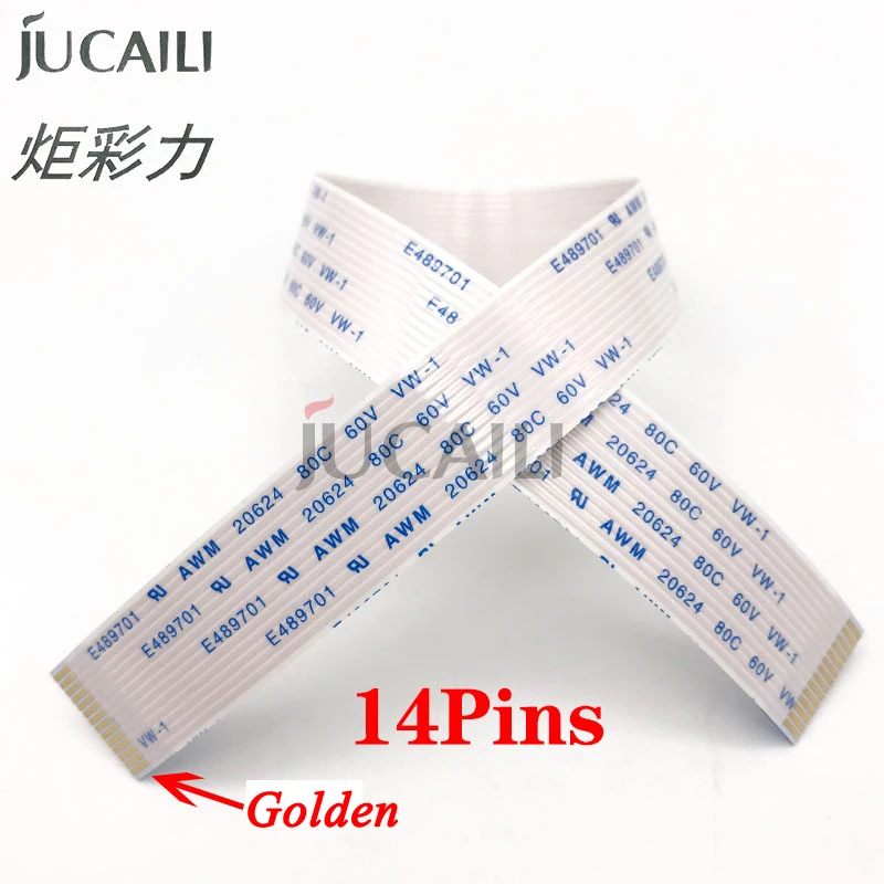 

JCL 12pcs 14pin 14p Flat Data Printhead Cable for Epson 3200 4720 I3200 Head