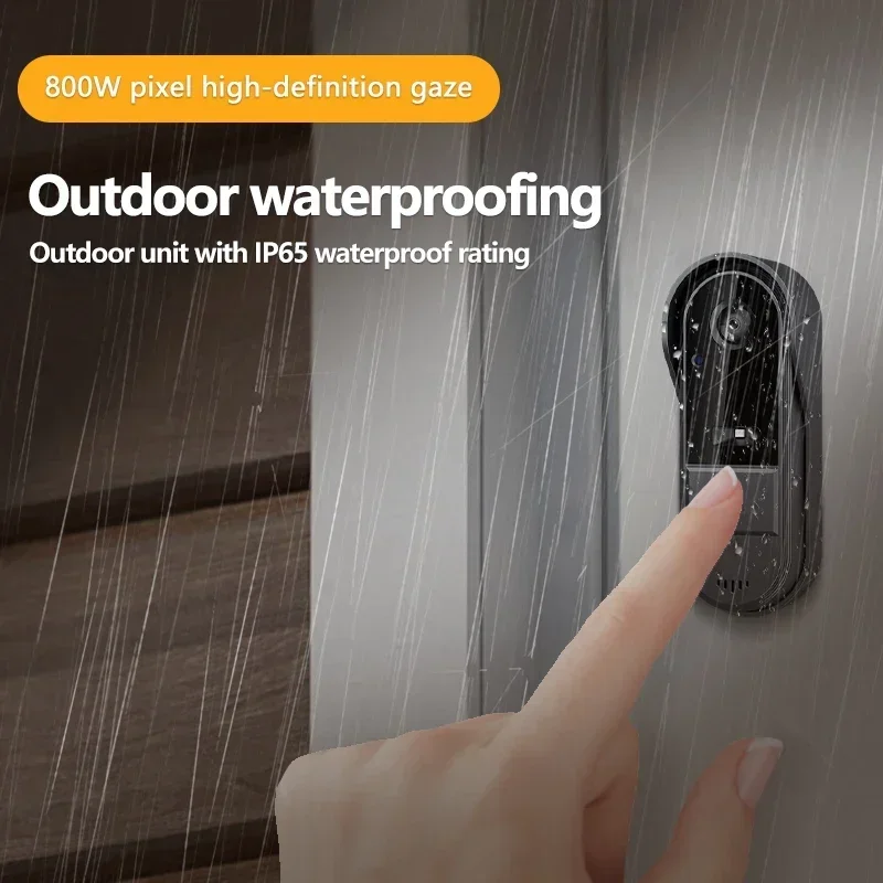 Wireless doorbell 1080P waterproof 4.3-inch IPS screen Infrared Night vision 2.4G camera For Family Apartment M15S