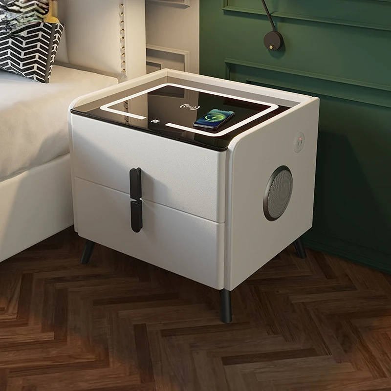 Bedside Table Smart Touch Mini Fridge Nightstand with Wireless Charger -  China Bedside Table, Smart Touch Table