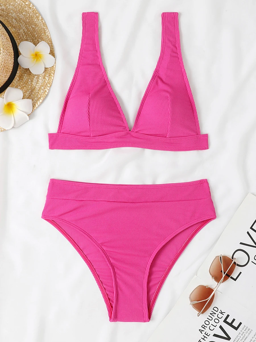 Bikini Set Bikini Swimsuit Women Swimwear Sexy Bikinis Women Solid Swimsuit Padded Swimwear Female Beachwear Bathers