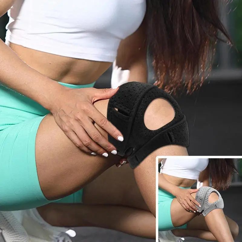 Patella Knee Brace Support Strap Adjustable Straps Wrap for Pain Compression Sleeve