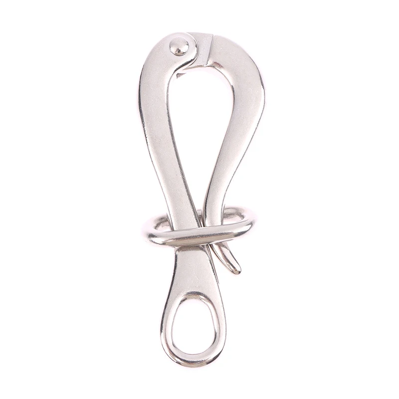 Description Picture 2 of item1PCS 316 Stainless Steel 100mm Pelican Hook & Eye with Quick Release link Crane Hooks for Sailing Boat Yacht Accessories