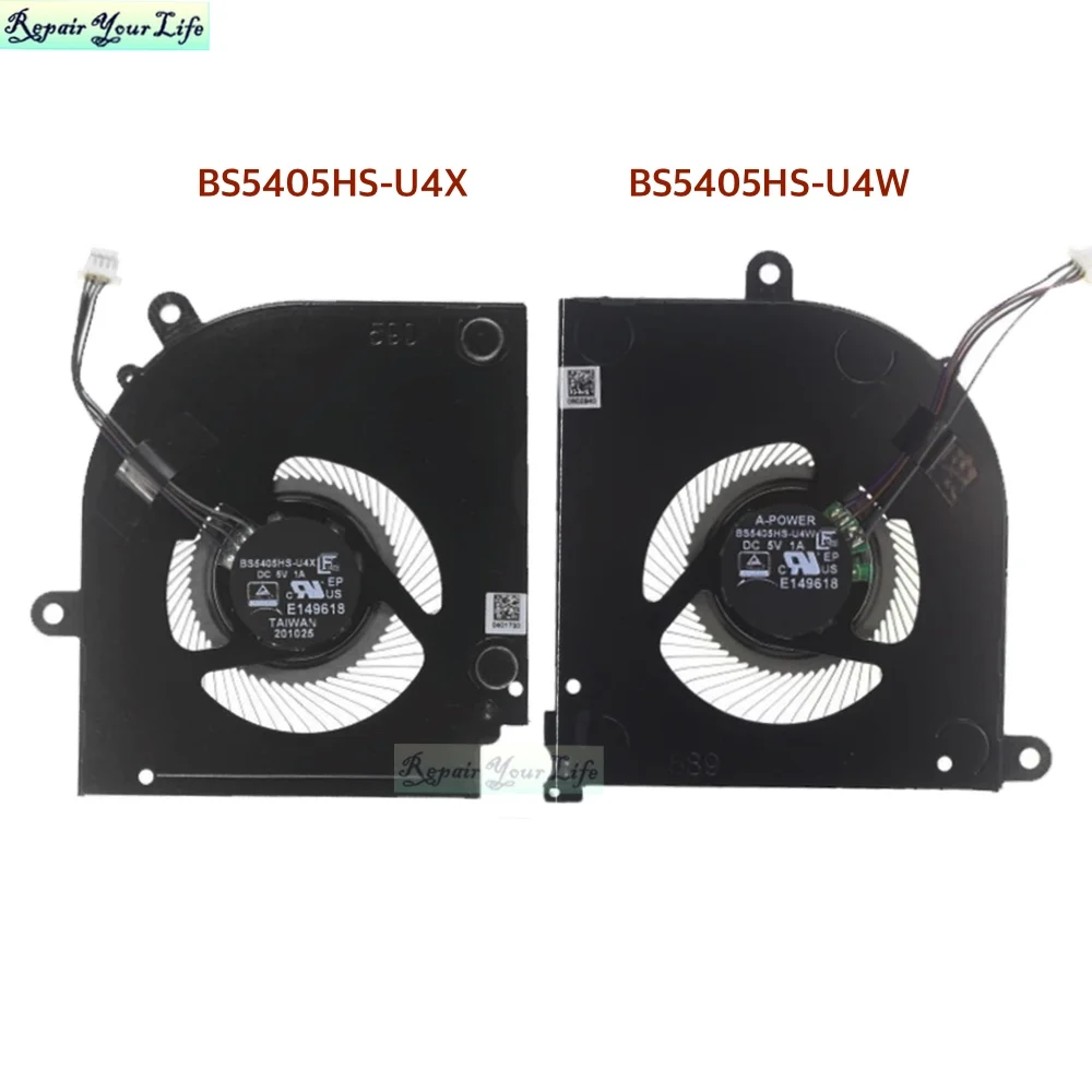 Portátil Cpu Gpu Ventiladores de Refrigeração para Msi Stealth 15m-a11uek Ms1562 A11sek A11sdk Computador Computador Ventilador Refrigerador Radiador Bs5405hs-u4w U4x - Imagem 2