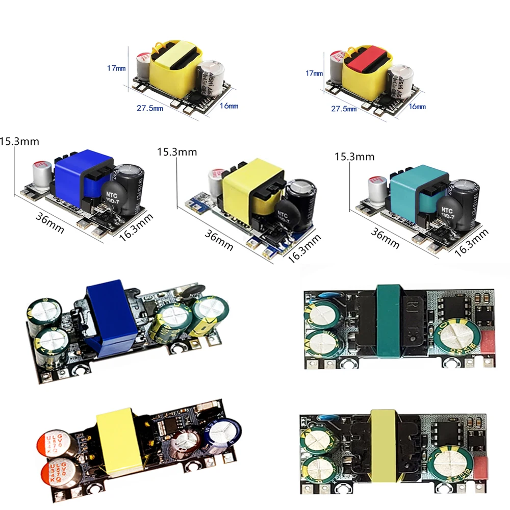 AC-DC 10W Precision Buck Converter AC 220V ถึง5V DC Step Down Transformer แหล่งจ่ายไฟโมดูล5V 2000mA 12V 1000mA 24V 500mA 1