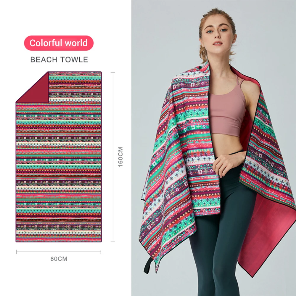 

Microfiber Sand Free Quick Dry Beach Towel Lightweight Oversized Thin Super Absorbent Bath Towel Swimming Pool Seaside 2023 New