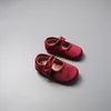 2025 Spring New Butterfly Knot Girls' Leather Shoes Non slip Soft Bottom Suede Mary Jane Princess Single Shoes Summer Sandal 3