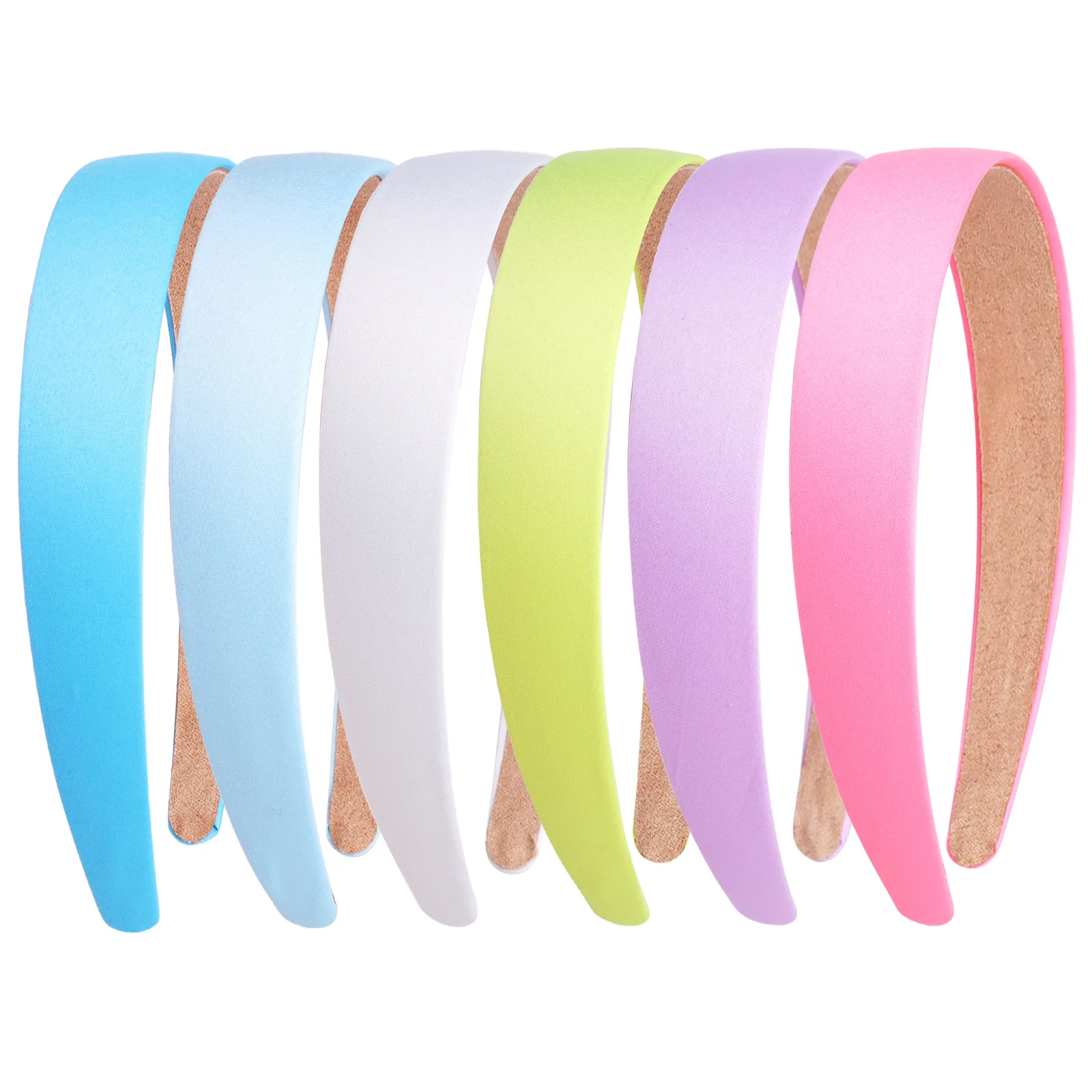 Satin Headband - 3CM Wide Fabric Covered Hairband for Girls and Kids