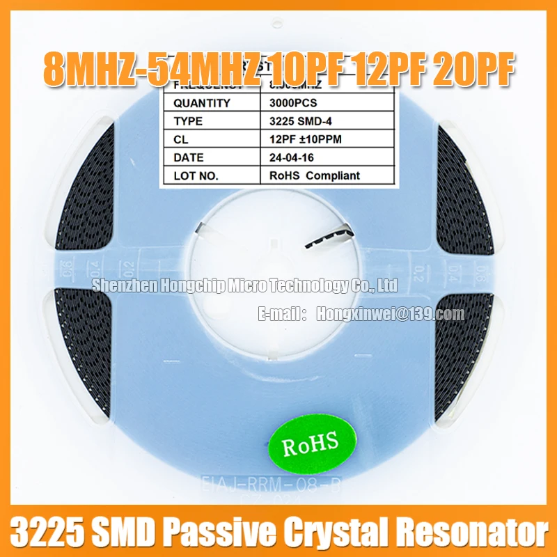 3225 48M 48MHZ 48.000MHZ SMD Passive Crystal Resonator 8PF 10PF 12PF 20PF 10PPM 2P High Precision Quartz Resonator 10PCS