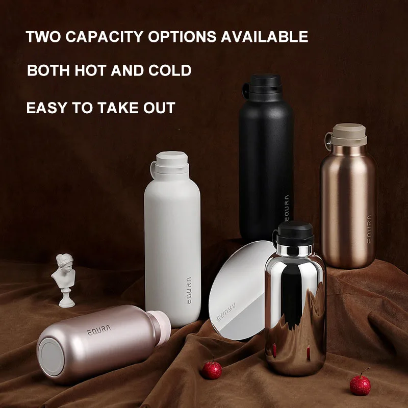 Outdoor large capacity insulated water cup 450/650ml camping equipment parent-child sports bike hiking portable stainless steel