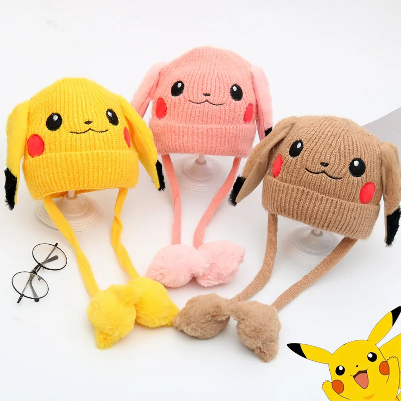 Pokemon Pikachu Funny Hat Baby Kids Hat Cute Pikachu Ears ...