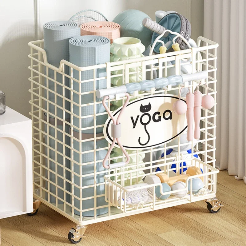

Yoga Mat Storage Solution-Fitness Equipment Organizer Modern Large Capacity Rugged Basket for Home Organization