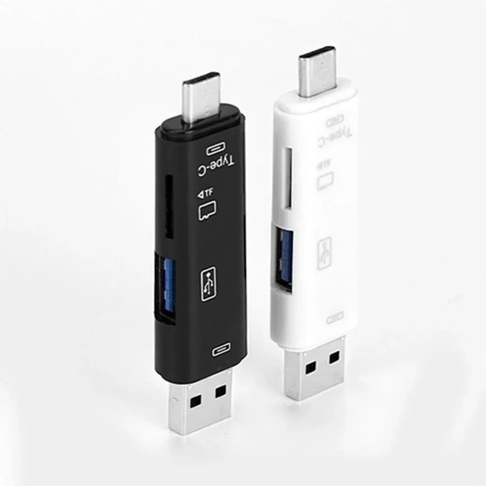 5 In 1 Multi-Function Memory Card Reader OTG Card Reader Adapter Accessory TF/SD Dual Slot USB Interface Fast Reading