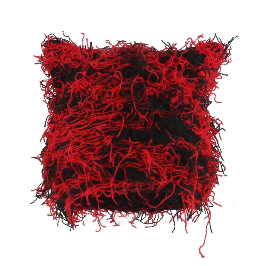 New Japanese Streetwear Harajuku Beanie Little Devil Tie-dye Knitted Hat Women Girls Autumn Winter Cute Cat Ears Cap