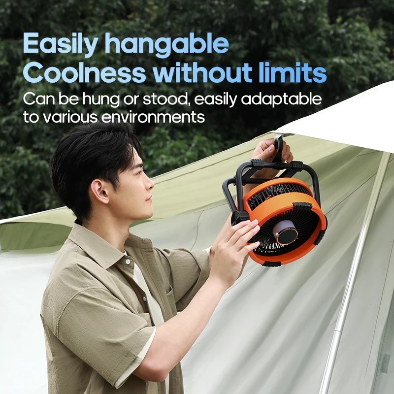 Portable Outdoor Camping Fan with Rechargeable Battery