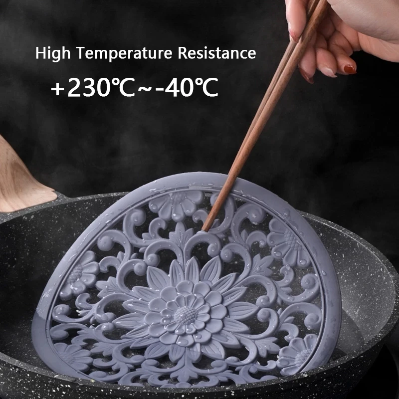 Round Silicone Trivets Mat Heat Resistant Table Protector Pot Pan Holder  Placement Easy To Clean Countertop Hot Pots Accessories - AliExpress